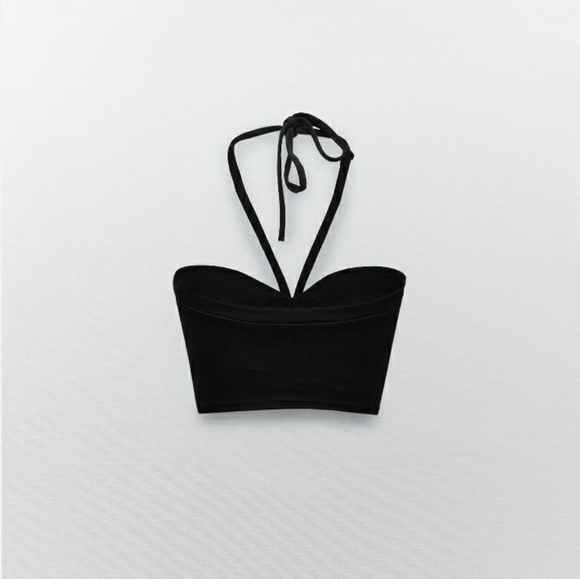 ZARA Cropped halter top - Picture 2 of 6